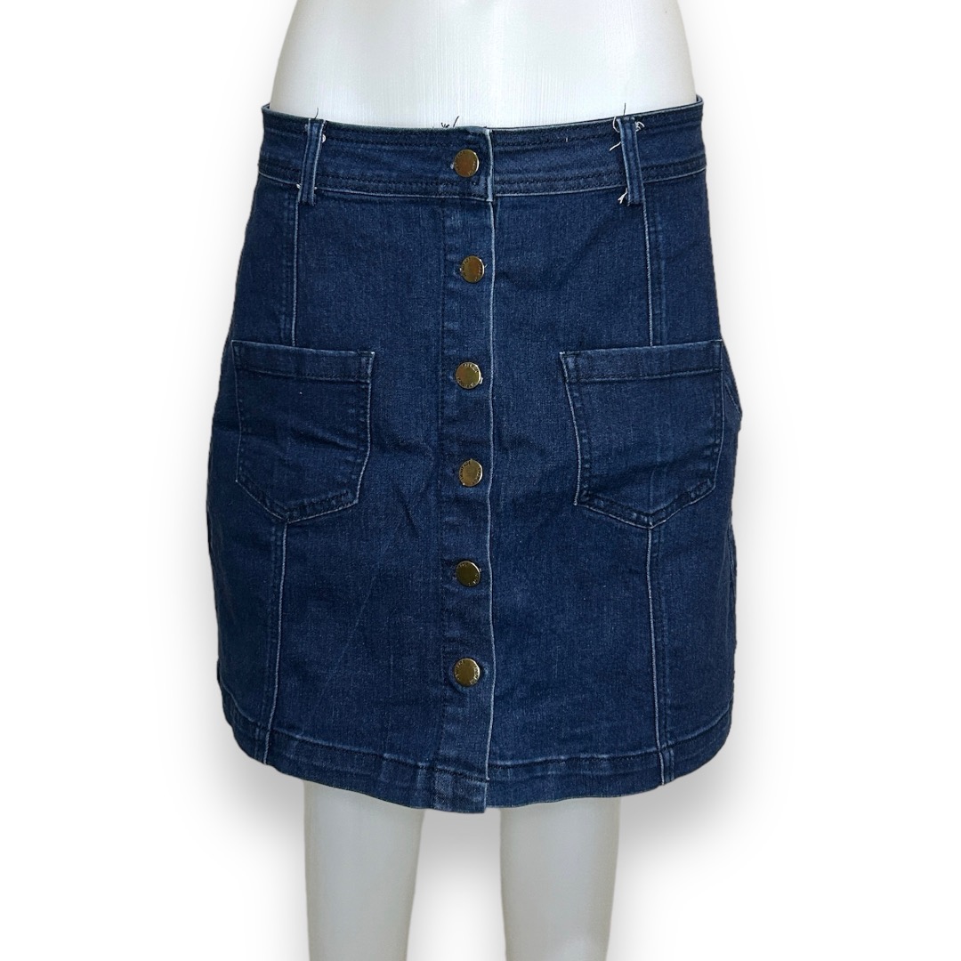 Classic Blue Denim Button Down Skirt main image 0