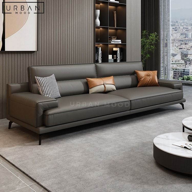 Small modern leather sofa deals