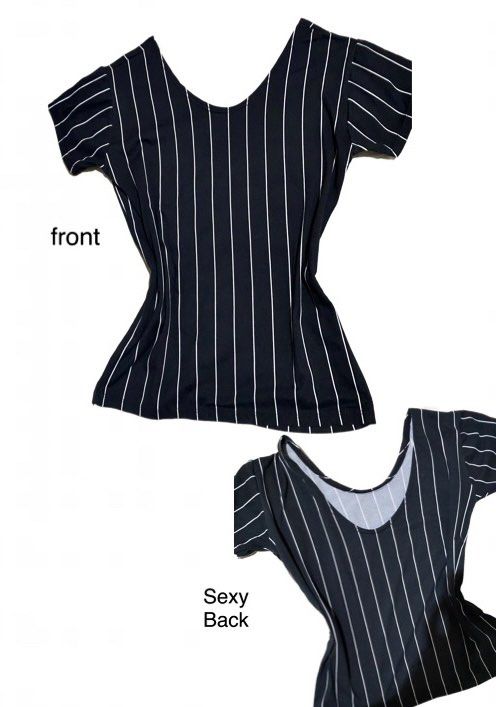 Deep Round Neck Stripes Shirt Sexy Back (Category: Shirts) located in Bago City. Submitted by majinx30 (Listing ID 1236665972, Image 1). Description: Vv nice in actual Can fit sizes xs- s .