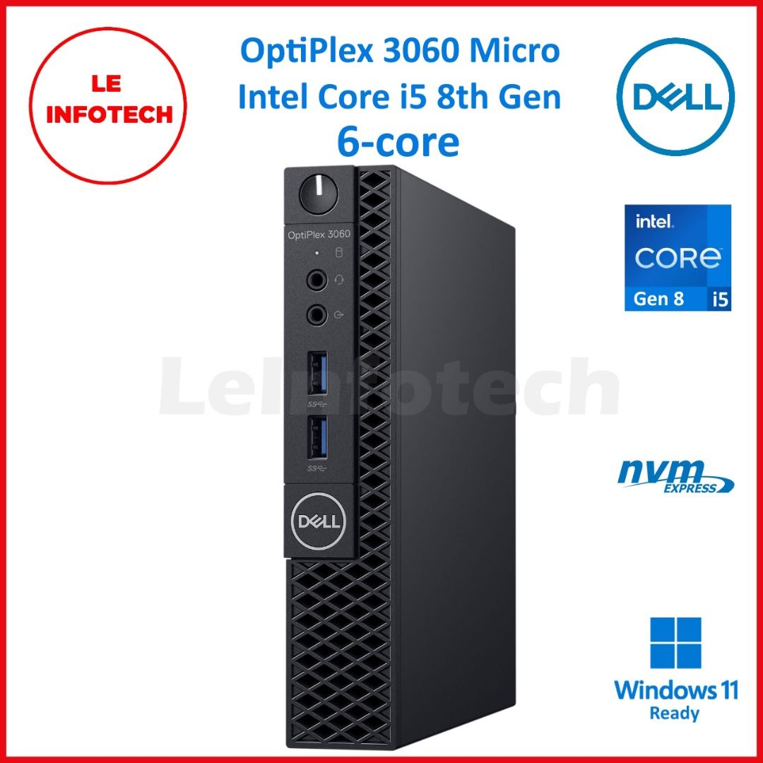 DELL Optiplex 3060 Micro Desktop 6-Cores Intel i5-8400T 8-32GB RAM