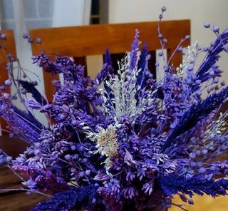 Dried purple flowers