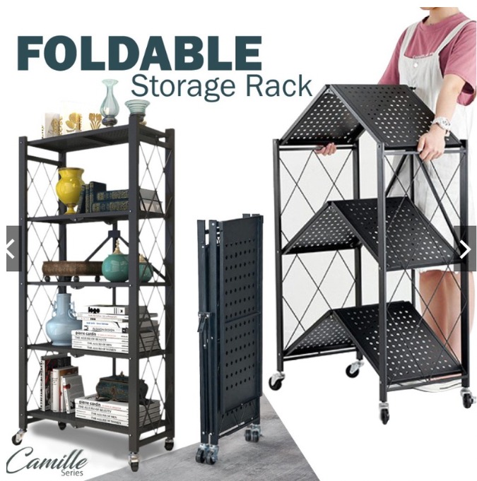 [FREE DELIVERY] CAMILLE Folding Storage Rack - Fully Foldable EASY ...