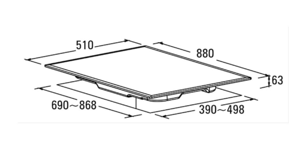 [Free Installation] Aerogaz 90cm Tempered Glass 3 Burner Cooker Hob Gas