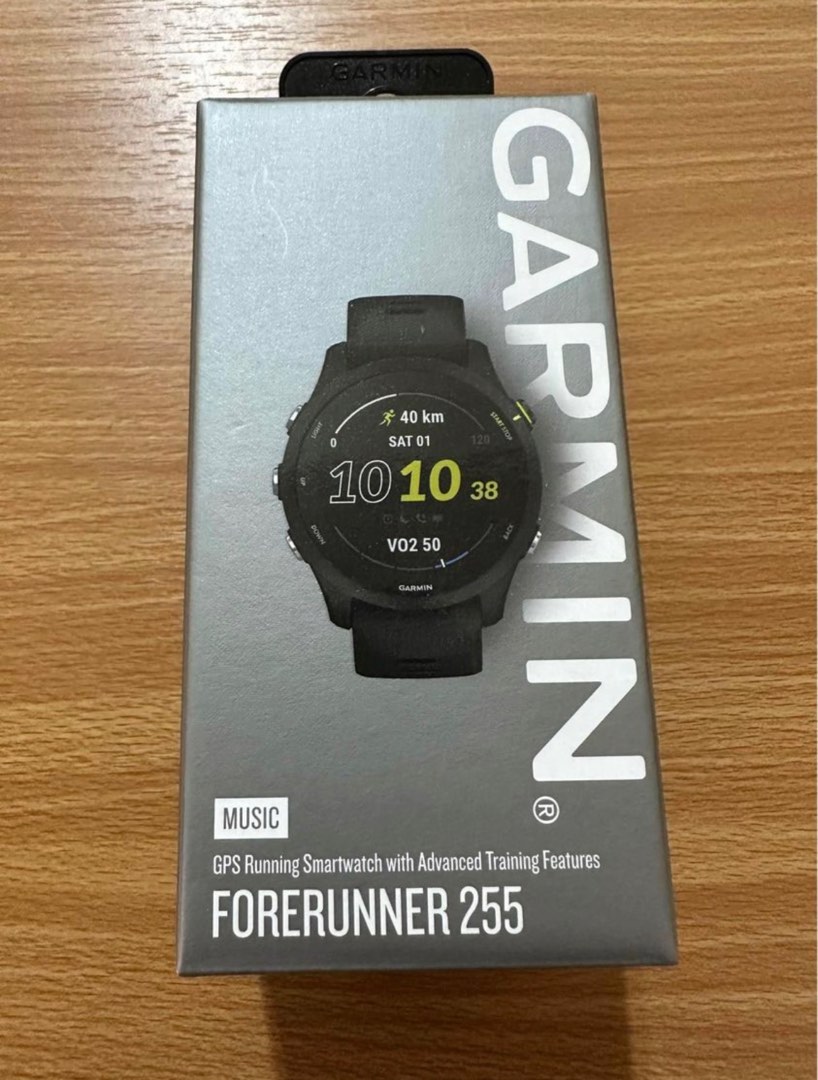 Garmin Forerunner 255 Music 黑色, 手機及配件, 智慧穿戴裝置及智慧