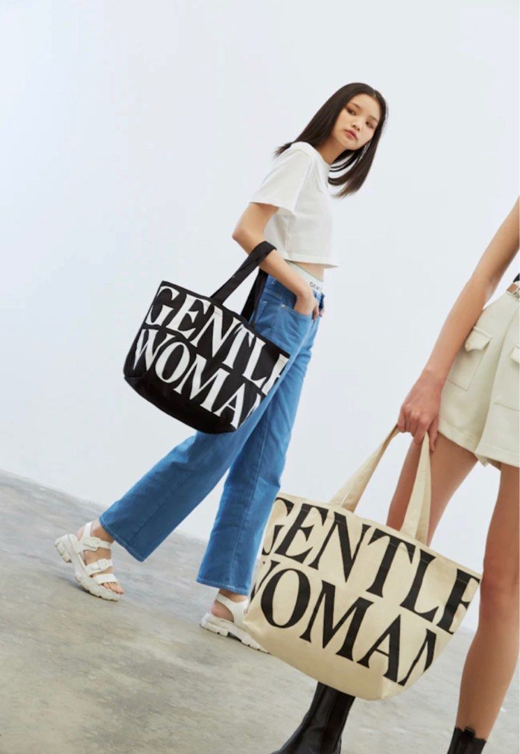 Women's canvas tote bag top