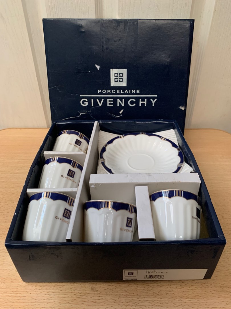 Givenchy porcelain tea cup and saucer set on Carousell