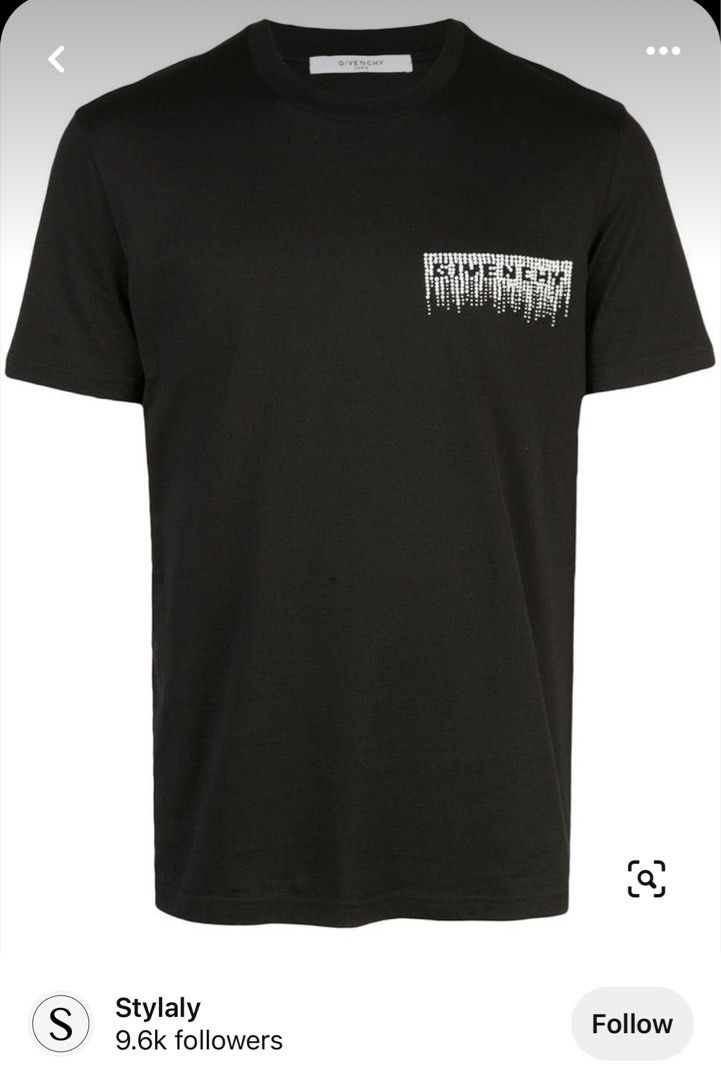 Givenchy Sequin Logo Oversized T Shirt Black Luxury Apparel on Carousell