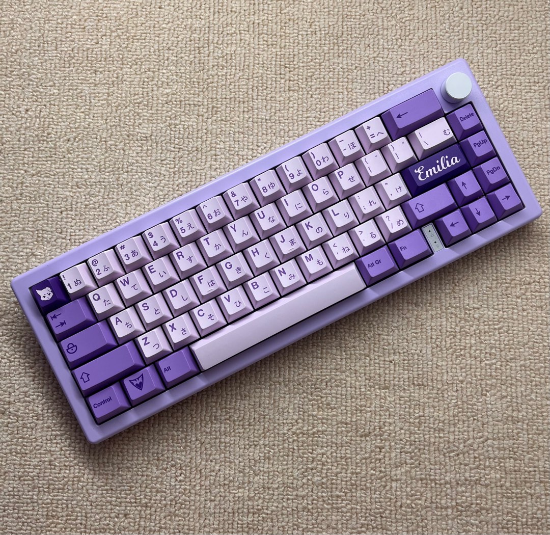 GMK67 Wireless Custom Mechanical Keyboard Purple for Gaming and Office ...