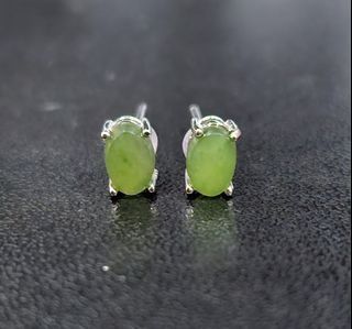 Green Jade Stone Earrings