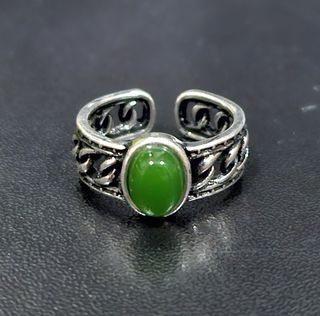 Green Jade Stone Ring