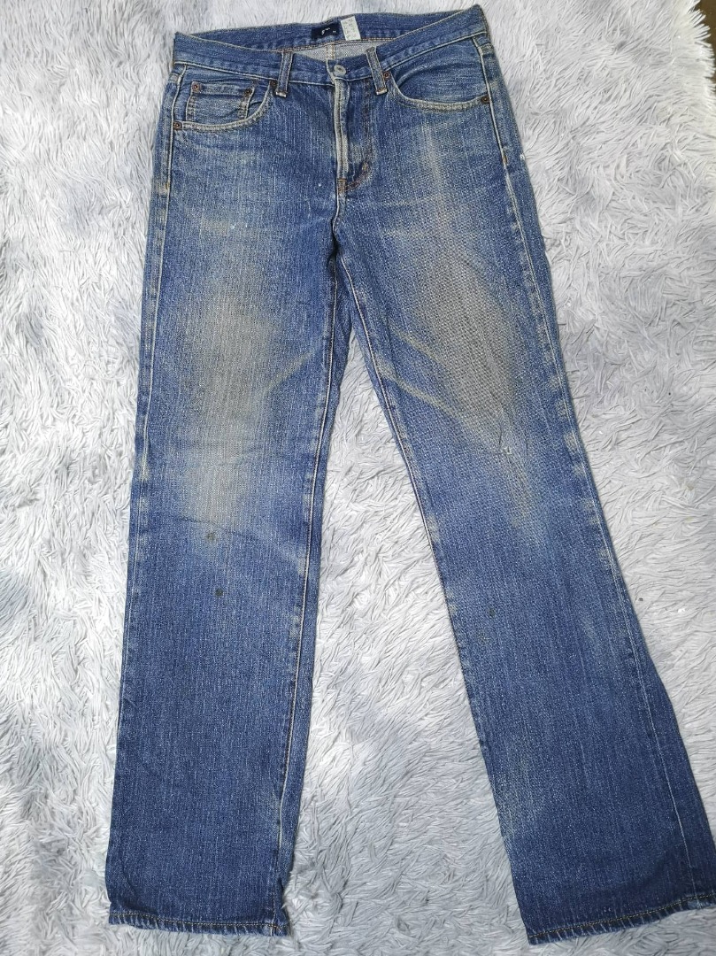 GU Blue Faded Denim Jeans on Carousell