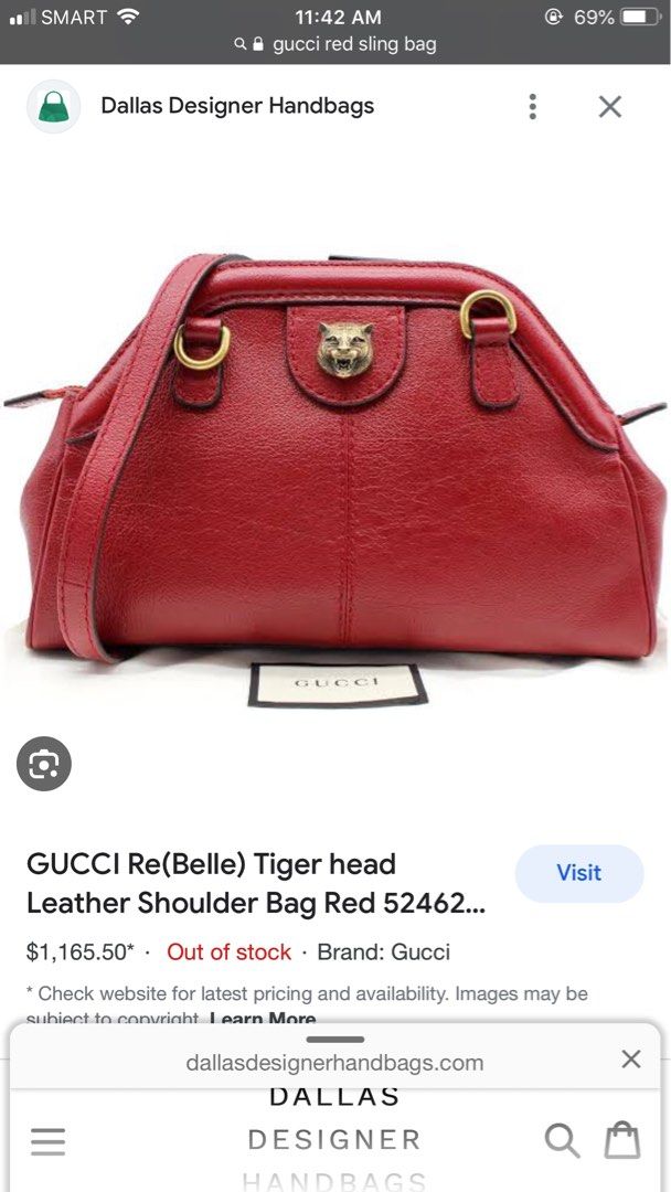 Gucci bag with tiger head sale