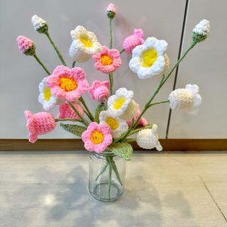 hand woven flowers手工编织铃兰花