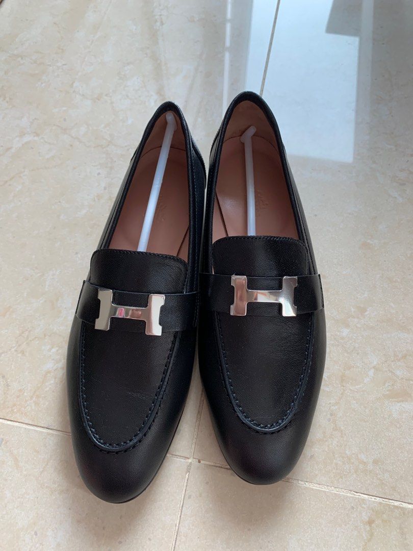 vask Manhattan velordnet Hermes loafer, 名牌, 鞋及波鞋- Carousell