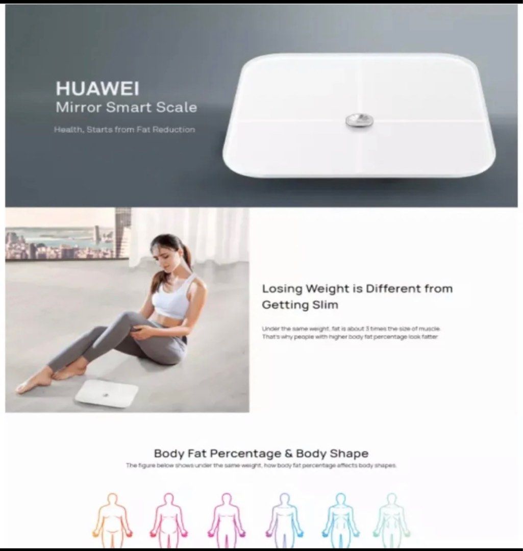 Huawei Body Fat Scale, Health & Nutrition, Health Monitors & Weighing