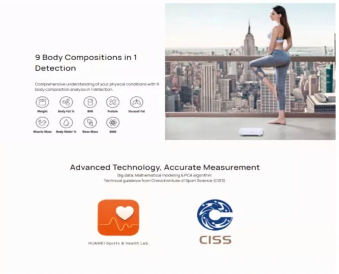 Huawei Body Fat Scale, Health & Nutrition, Health Monitors & Weighing