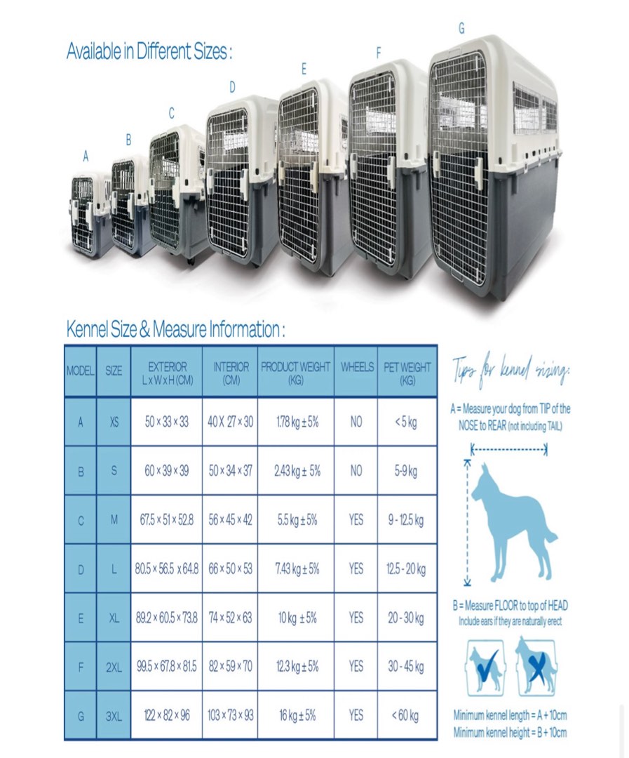 IATA Approved Pet Crate for Travel, Pet Supplies, Homes & Other Pet