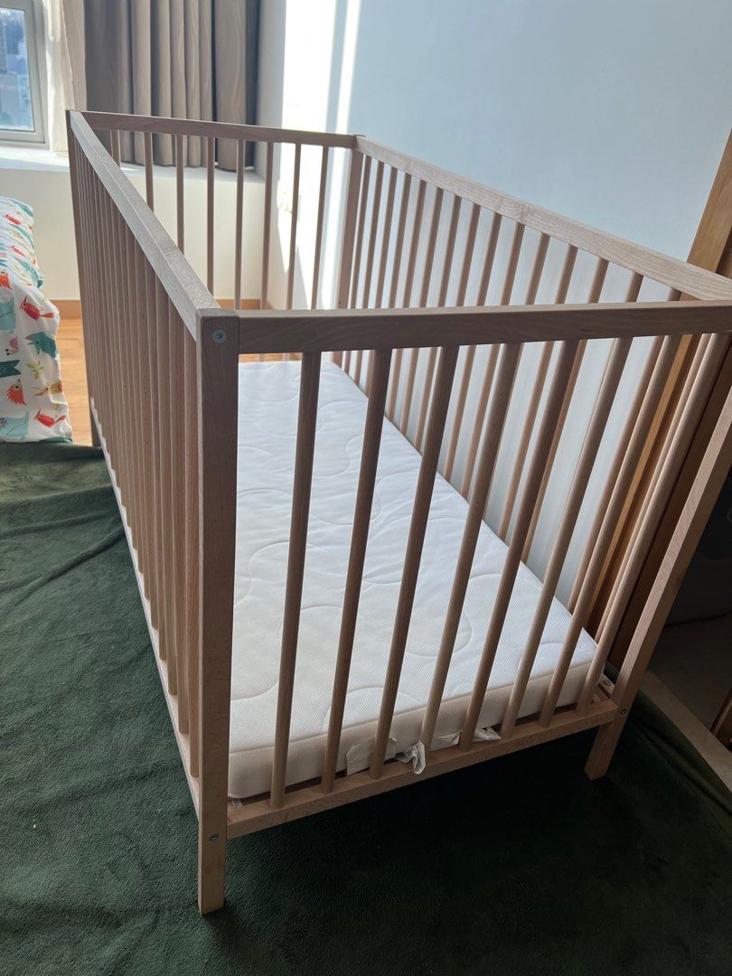 Ikea basic cot and mattress, Babies & Kids, Baby Nursery & Kids Furniture, Cots & Cribs on Carousell