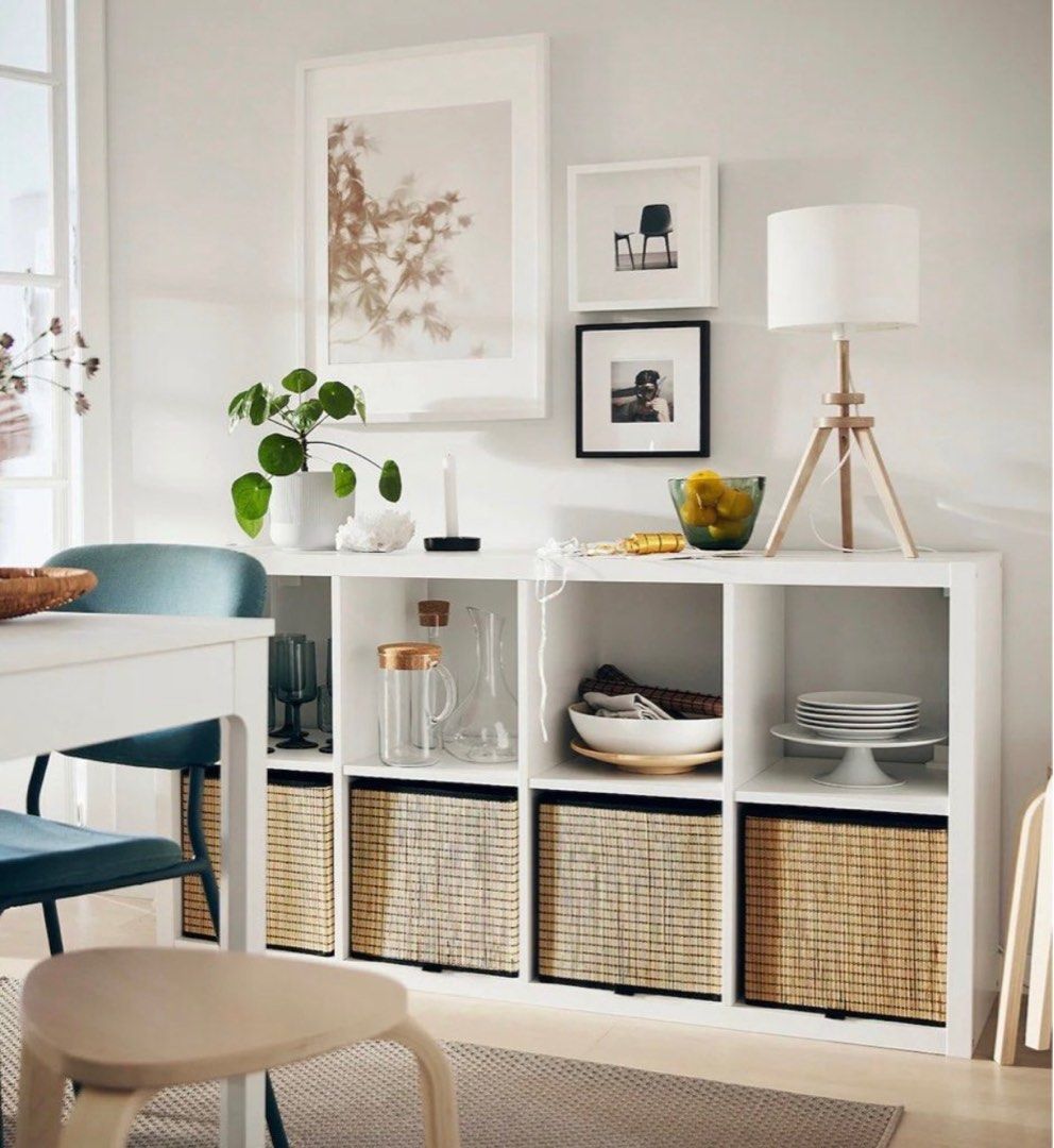 Ikea kallax shelving units high gloss white, Furniture & Home Living