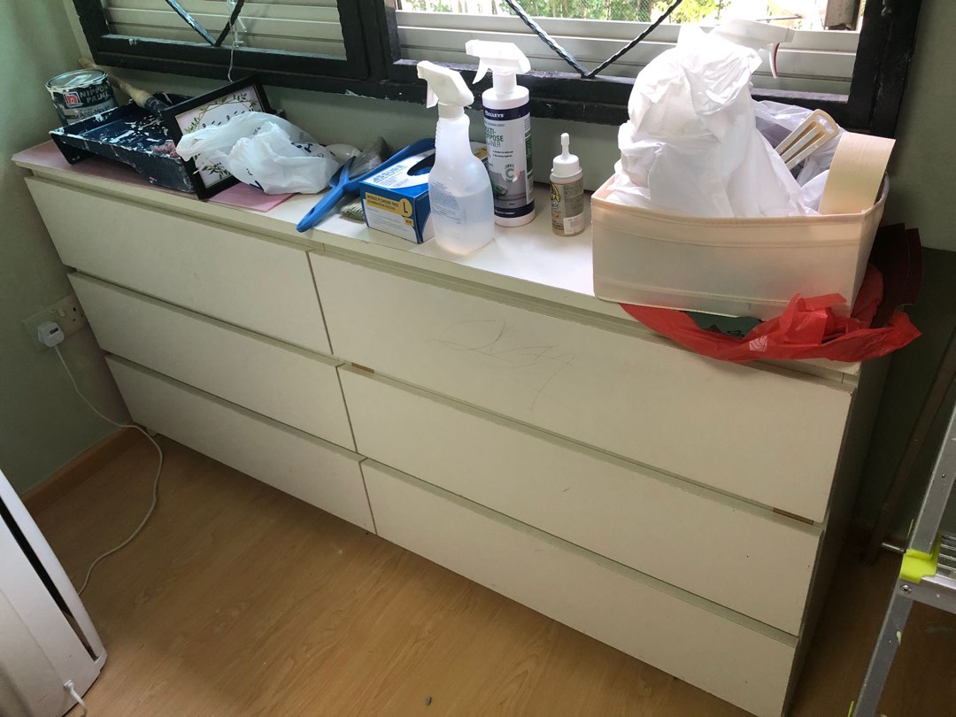 Ikea MALM 140cm Drawers, Furniture & Home Living, Furniture, Other Home
