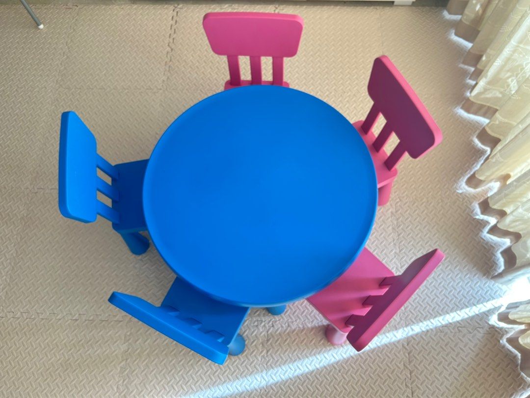 IKEA MAMMUT Children’s table and chairs set, Babies & Kids, Baby