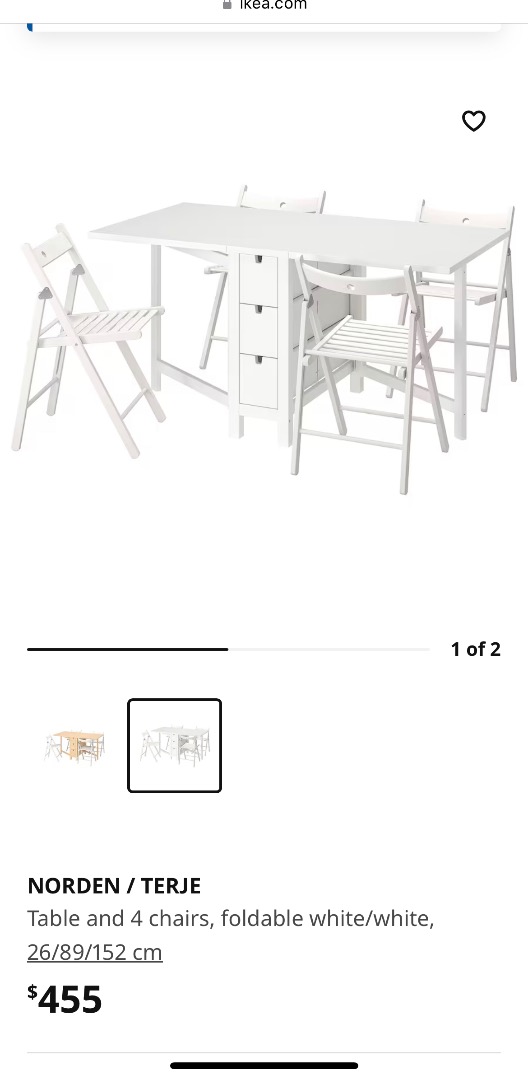 IKEA Norden Terje table Furniture Home Living Furniture