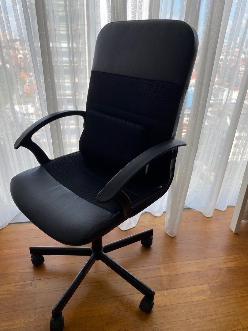 IKEA office chair with lumbar cushion Furniture Home Living