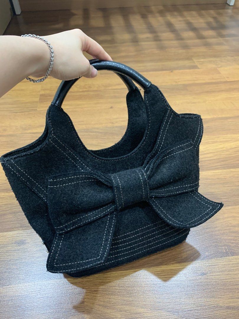 KATE SPADE New York Blue Ostrich Leather Bow Bag Handbag Purse Shoulder Bag  | eBay