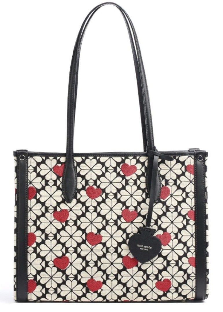 Kate Spade Tote Bag Flower Jacquard Hearts limited edition