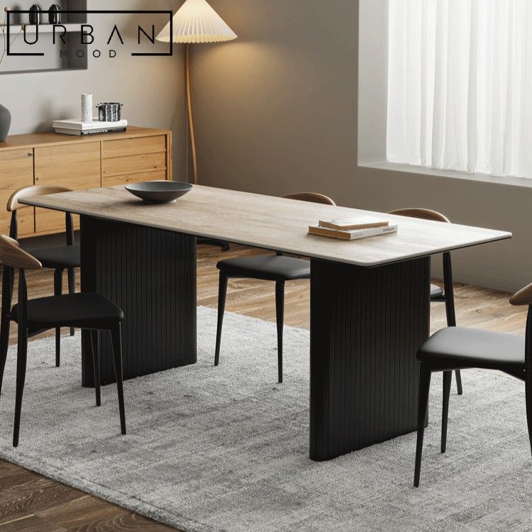 KESTON Modern Sintered Stone Dining Table Furniture Home Living