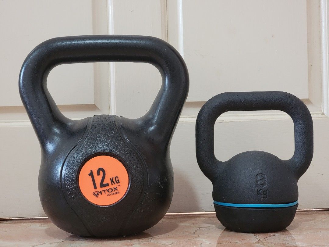 Kettlebell 12 KG + 8 KG for 50 SGD Only, Sports Equipment, Exercise