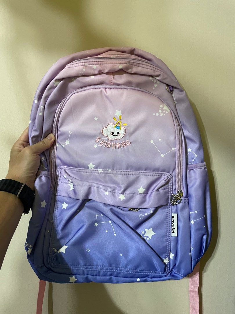 Purple outlet pink bag
