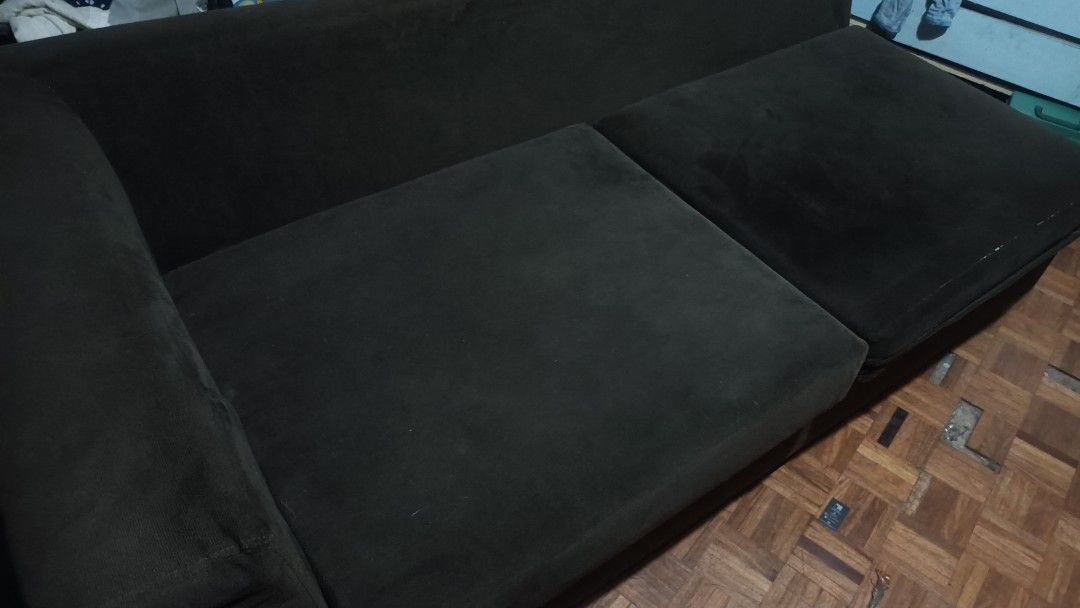 L Shape Gamuza Sofa on Carousell