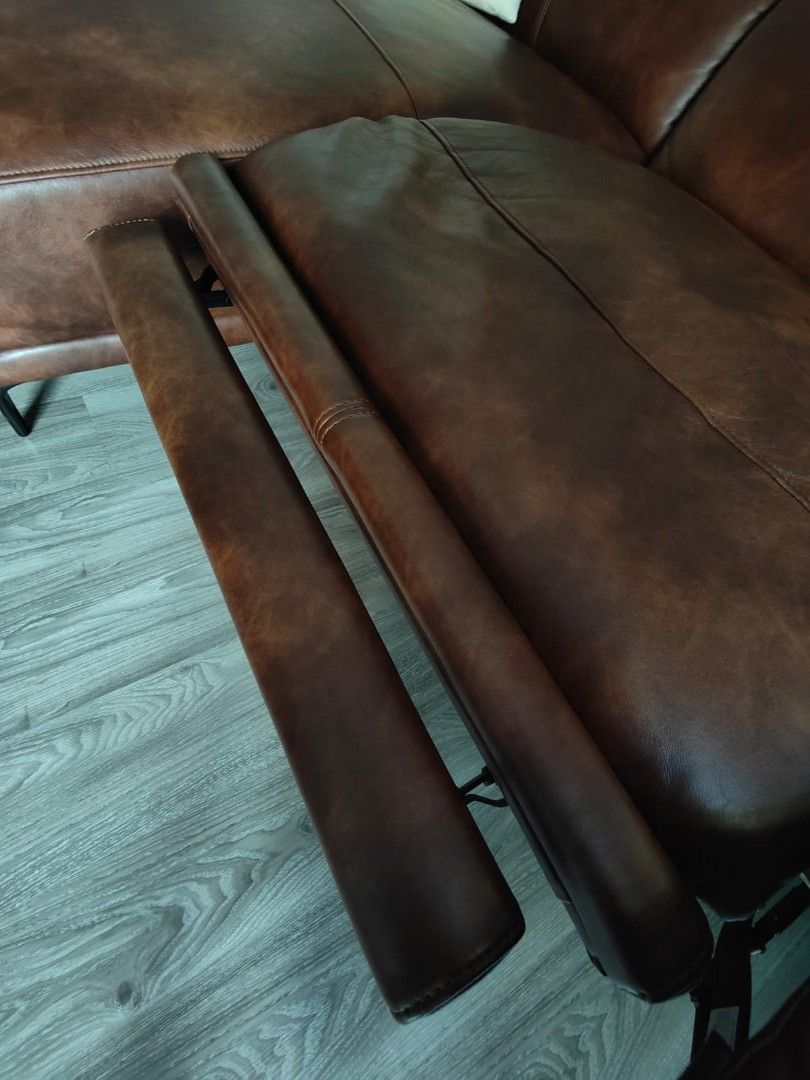 Lanvin L shape electric recliner sofa, Furniture & Home Living