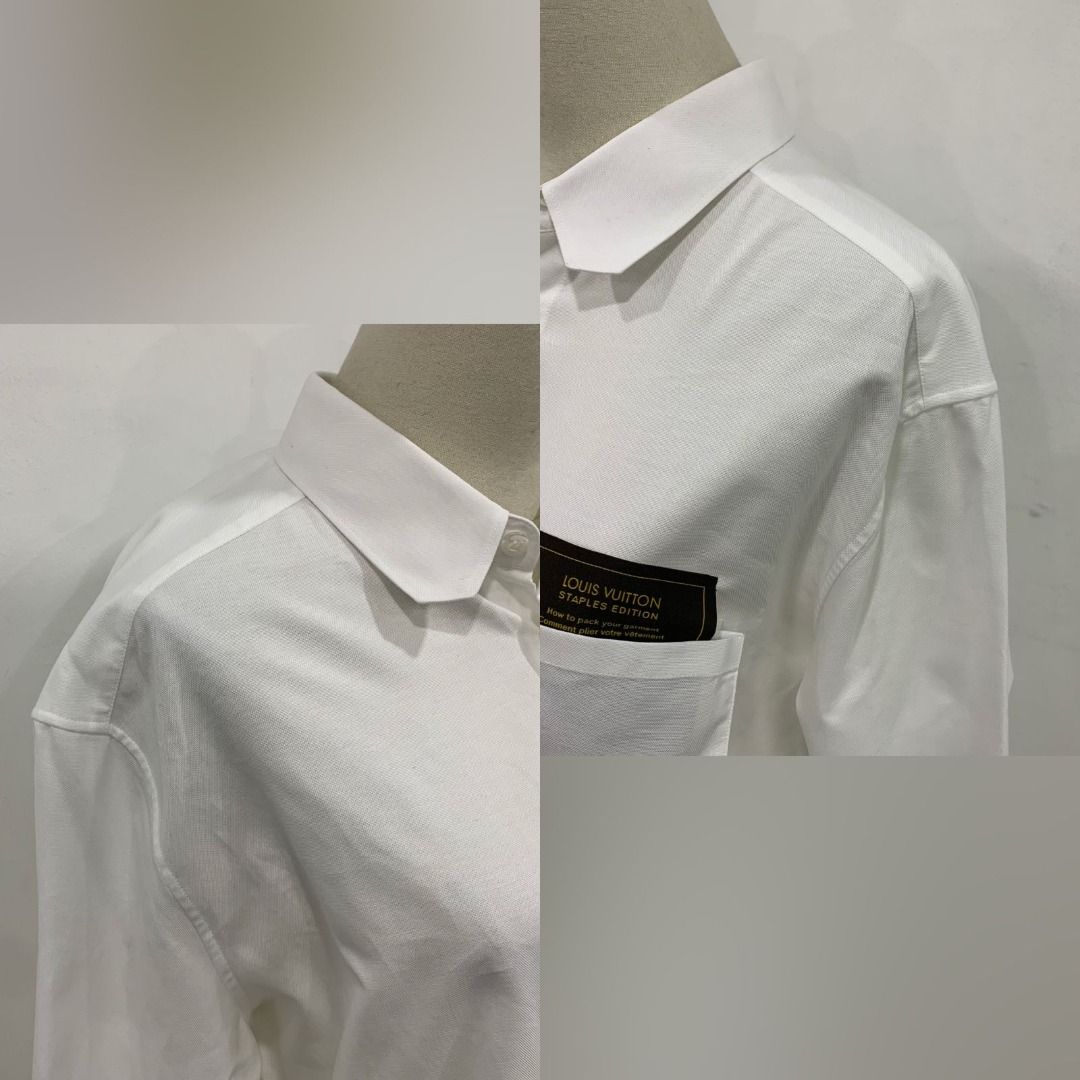 Louis Vuitton 3D Pocket Oxford DNA Shirt White. Size M0