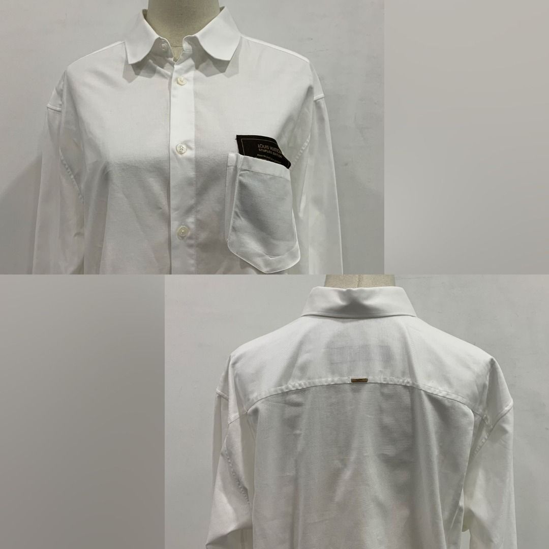 Louis Vuitton 1A5VJK Oxford DNA Shirt Cigarette Pocket , White, L