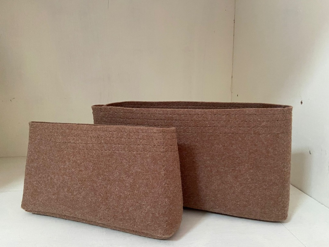 Set of 2 Basic Style Felt Bag Organizers forLouis vuitton's Pochette Metis