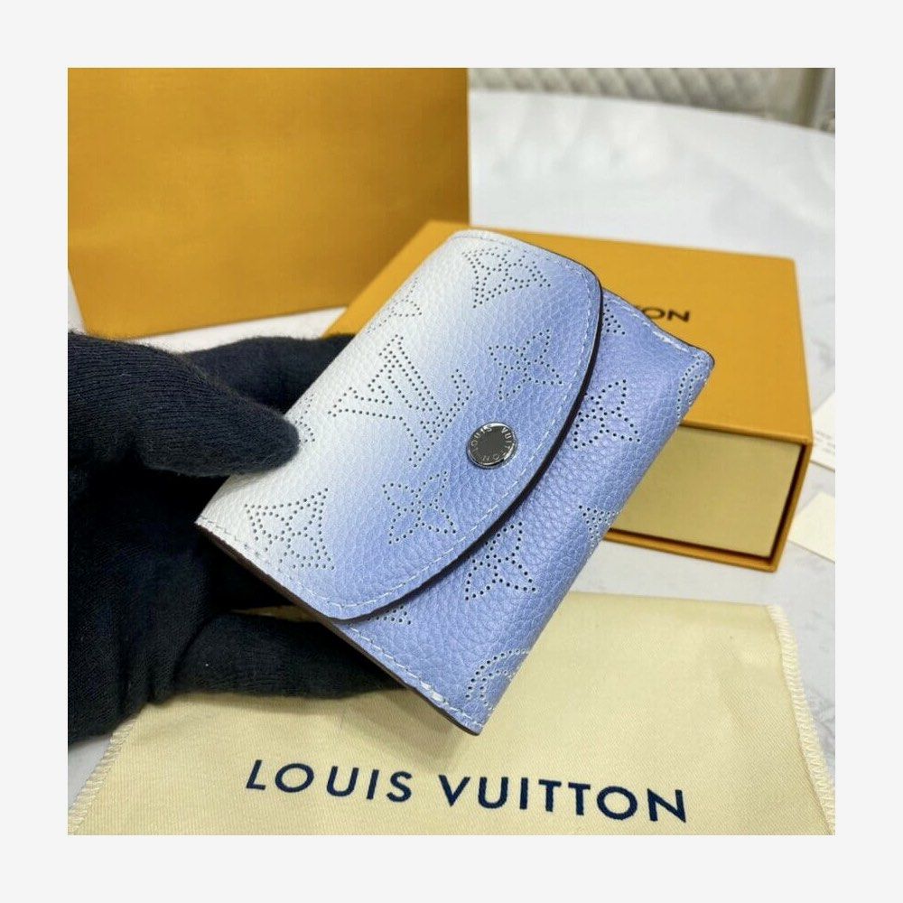 LOUIS VUITTON Louis Vuitton Monogram Mahina Portefeuille Iris XS