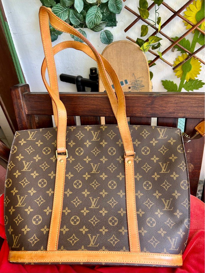 Louis Vuitton Tote Large Brown Monogram Canvas Babylon Handbag Shoulder  Purse