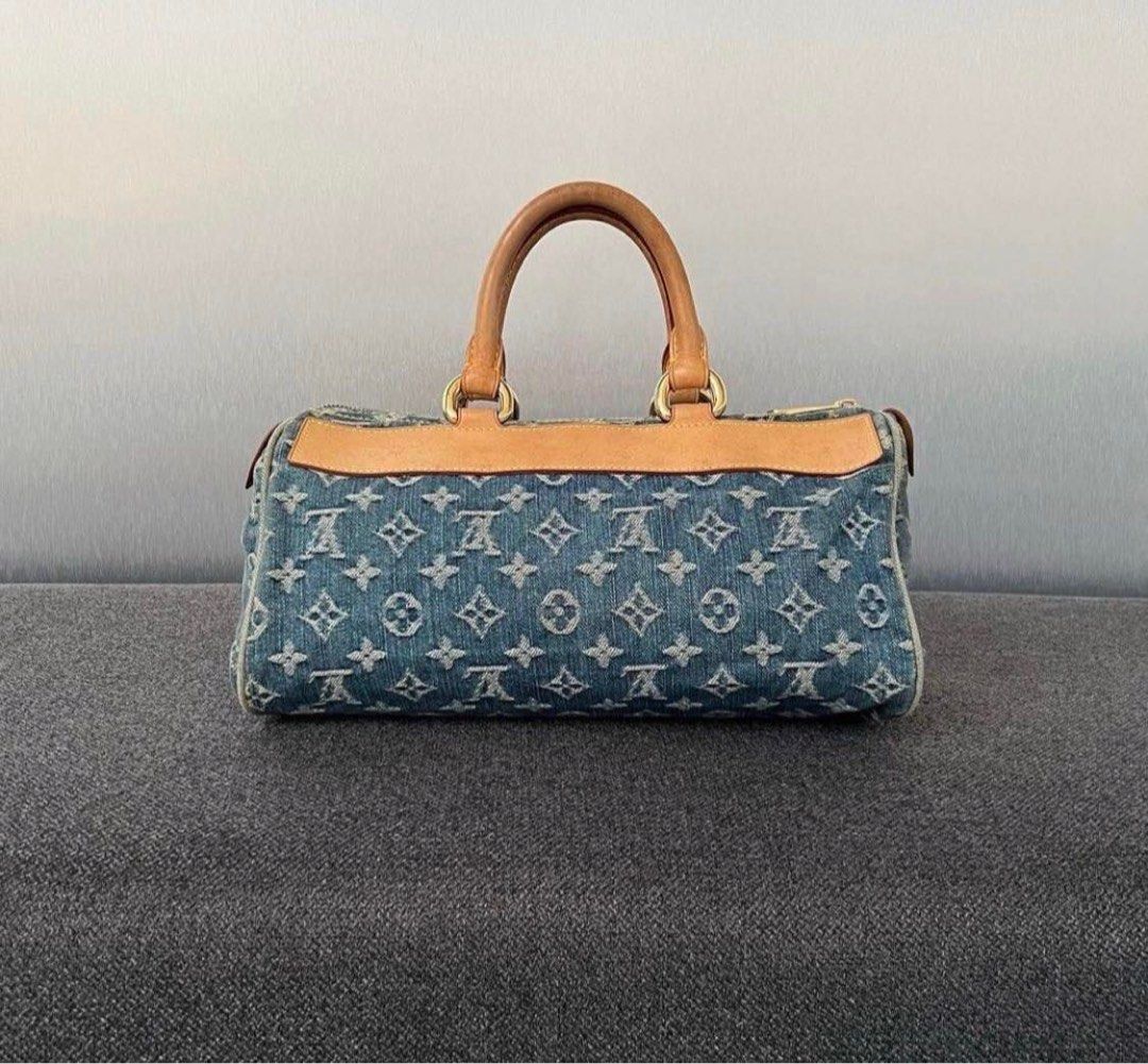 LV Nano Speedy Denim, Luxury, Bags & Wallets on Carousell