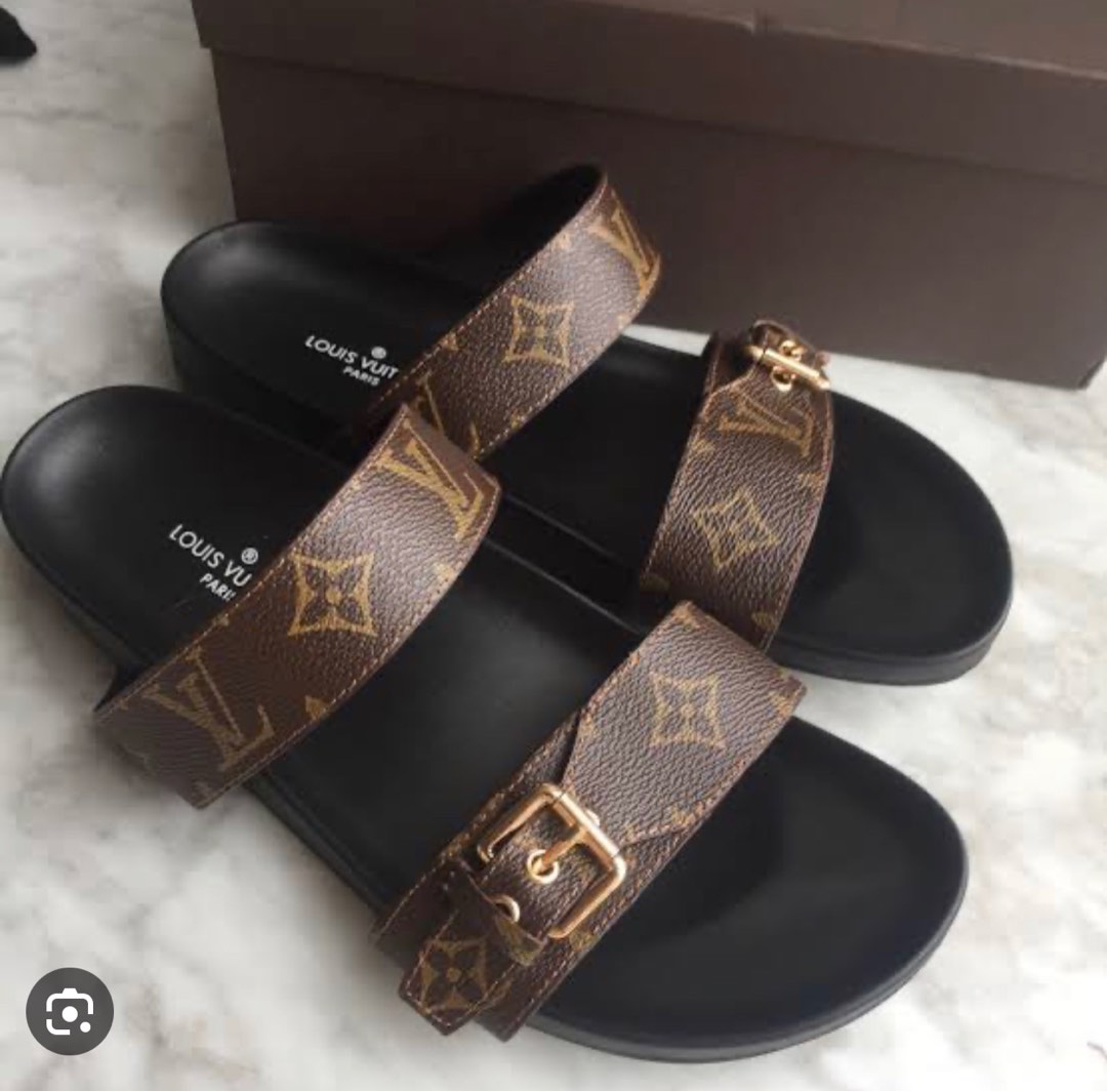 LV Sandals Pink, Women's Fashion, Footwear, Sandals on Carousell