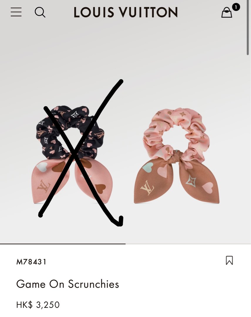 Louis Vuitton M78431 Game on Scrunchies