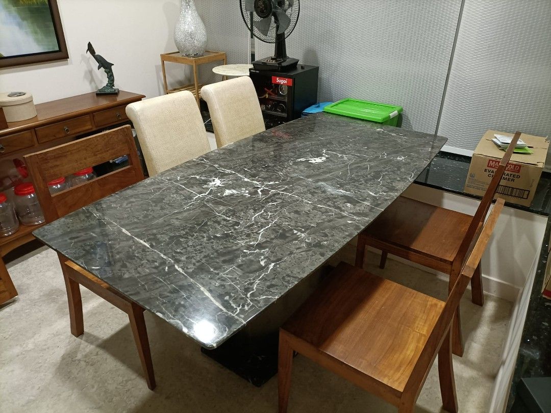 Marble Dining Table, Furniture & Home Living, Furniture, Tables & Sets