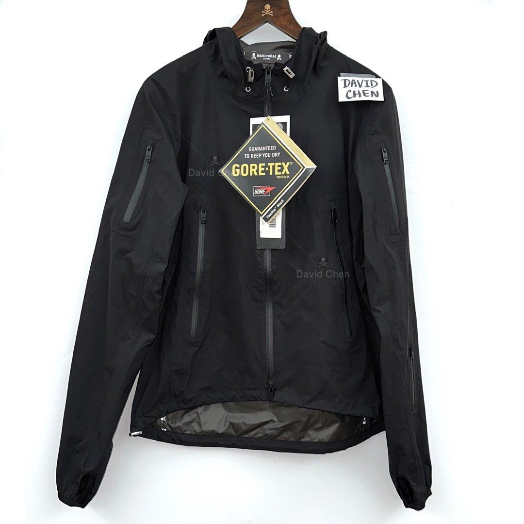 Mastermind Japan MMJ 12SS Identity Gore-Tex Reflective Printed Mountain  Parka 黑色風褸 3M Reflective 反光logo 可接成一個袋收藏 手袖位可以穿手指