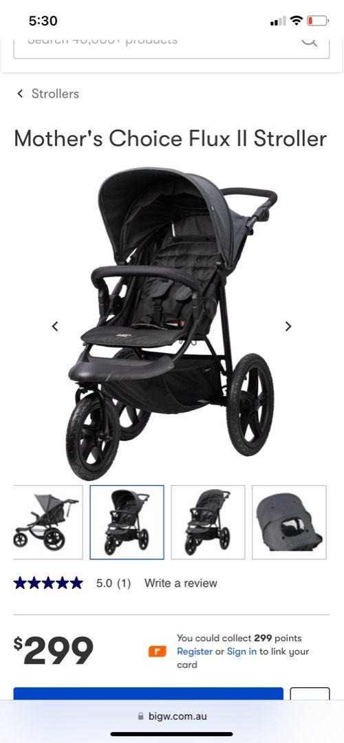 Mothers choice flux active stroller store