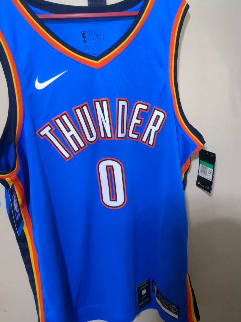 BNWT Authentic Oklahoma City Thunder Nike NBA 75th Anniversary 2021-2022  City Edition Authentic Jersey, Men's Fashion, Activewear on Carousell