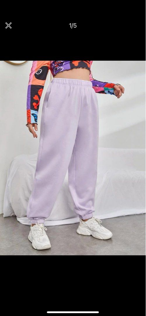 NEW] SHEIN Lilac Purple Sweatpants / joggers / lounge pants 2XL (plus  size), Women's Fashion, Bottoms, Other Bottoms on Carousell
