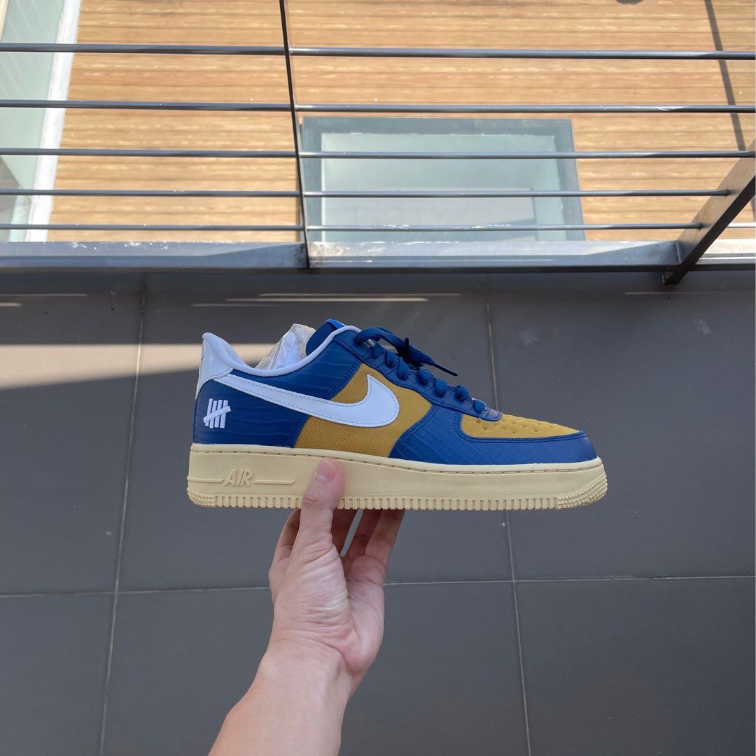 Nike air online force blue yellow