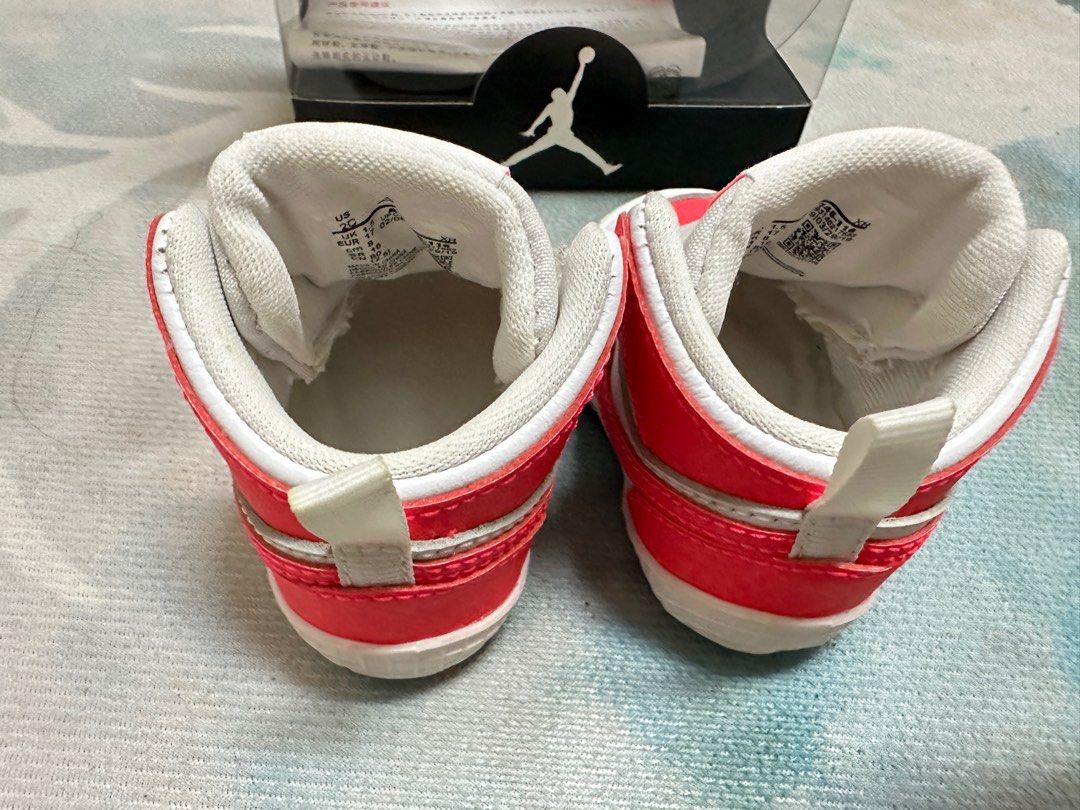 NIKE JORDAN 1 Crib Bootie AJ1 學步鞋, 嬰兒及兒童, 嬰兒及兒童流行