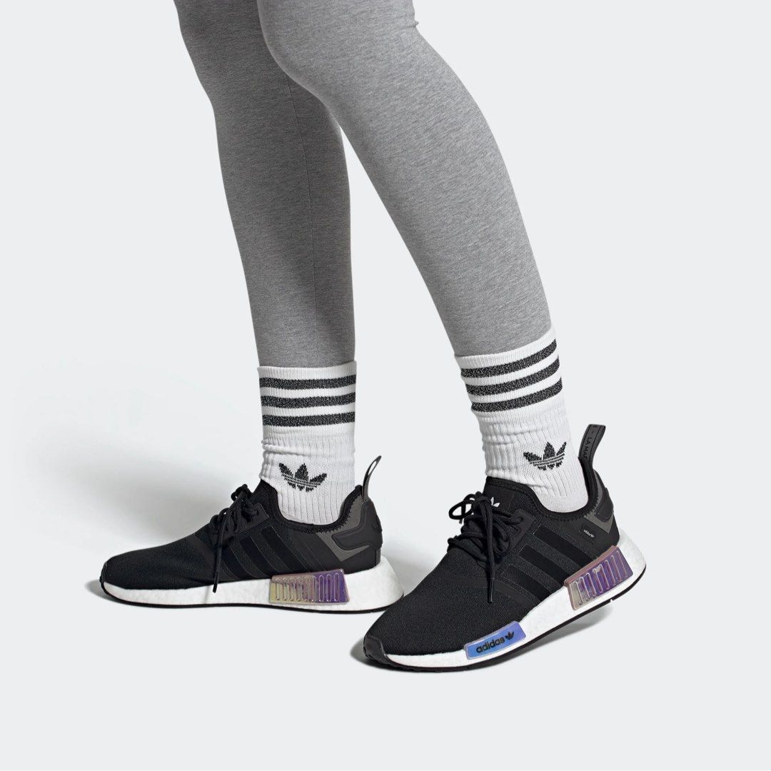 Womens adidas nmd r1 black indigo cheap